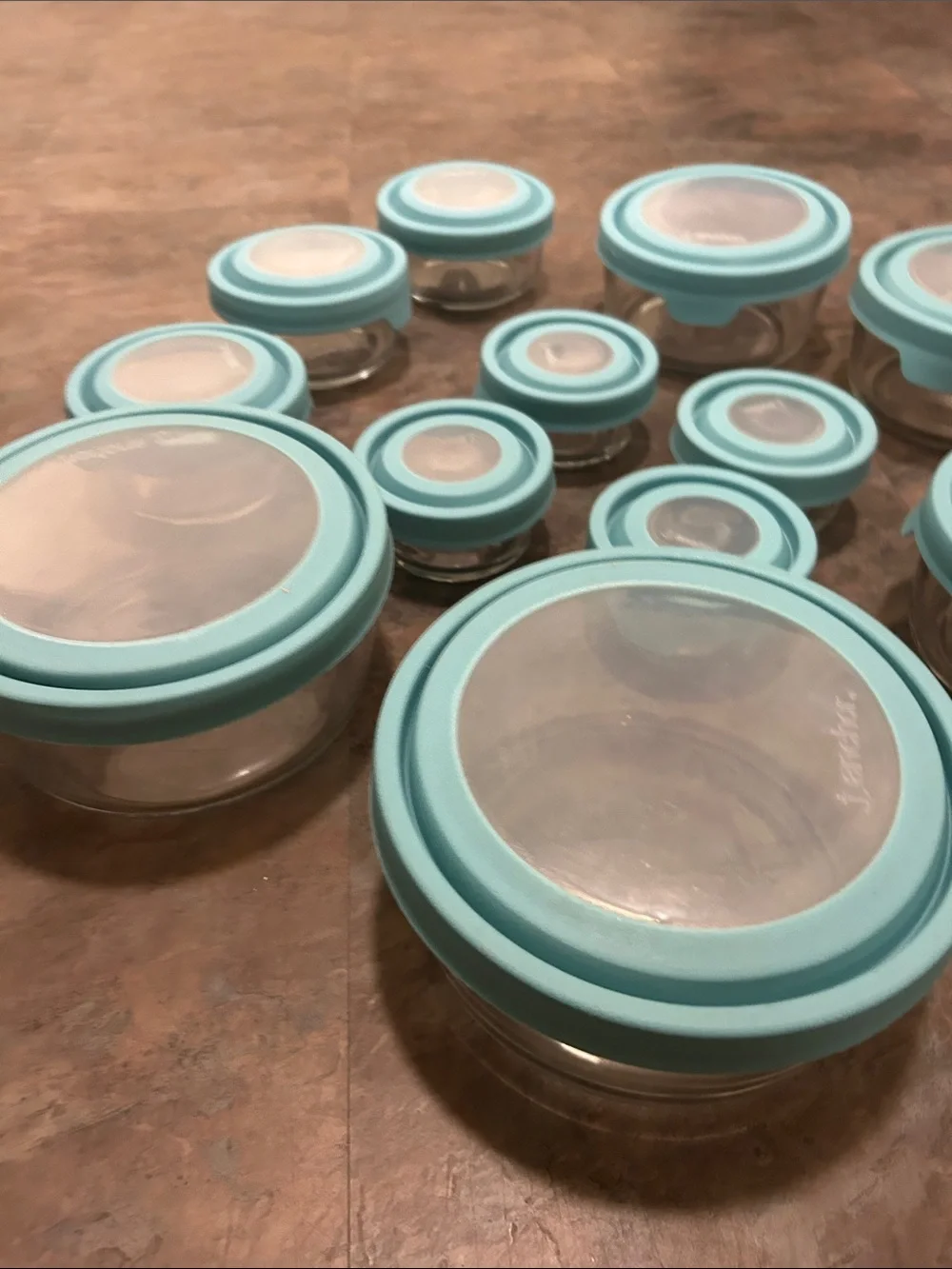Anchor Hocking TEAL 12 Piece Glass Bowl Set w True Seal Lids BRAND NEW - Picture 11 of 16